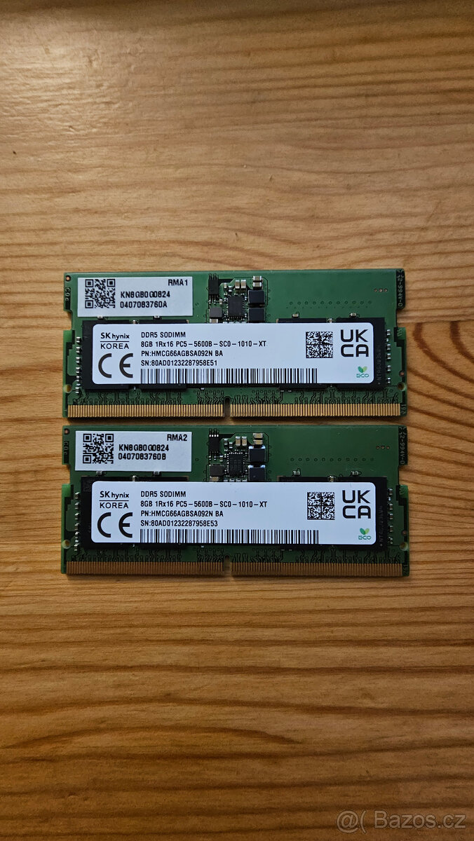 2xRAM DDR5 5600Mhz 8GB