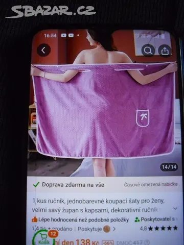 Plážový (saunový) župan