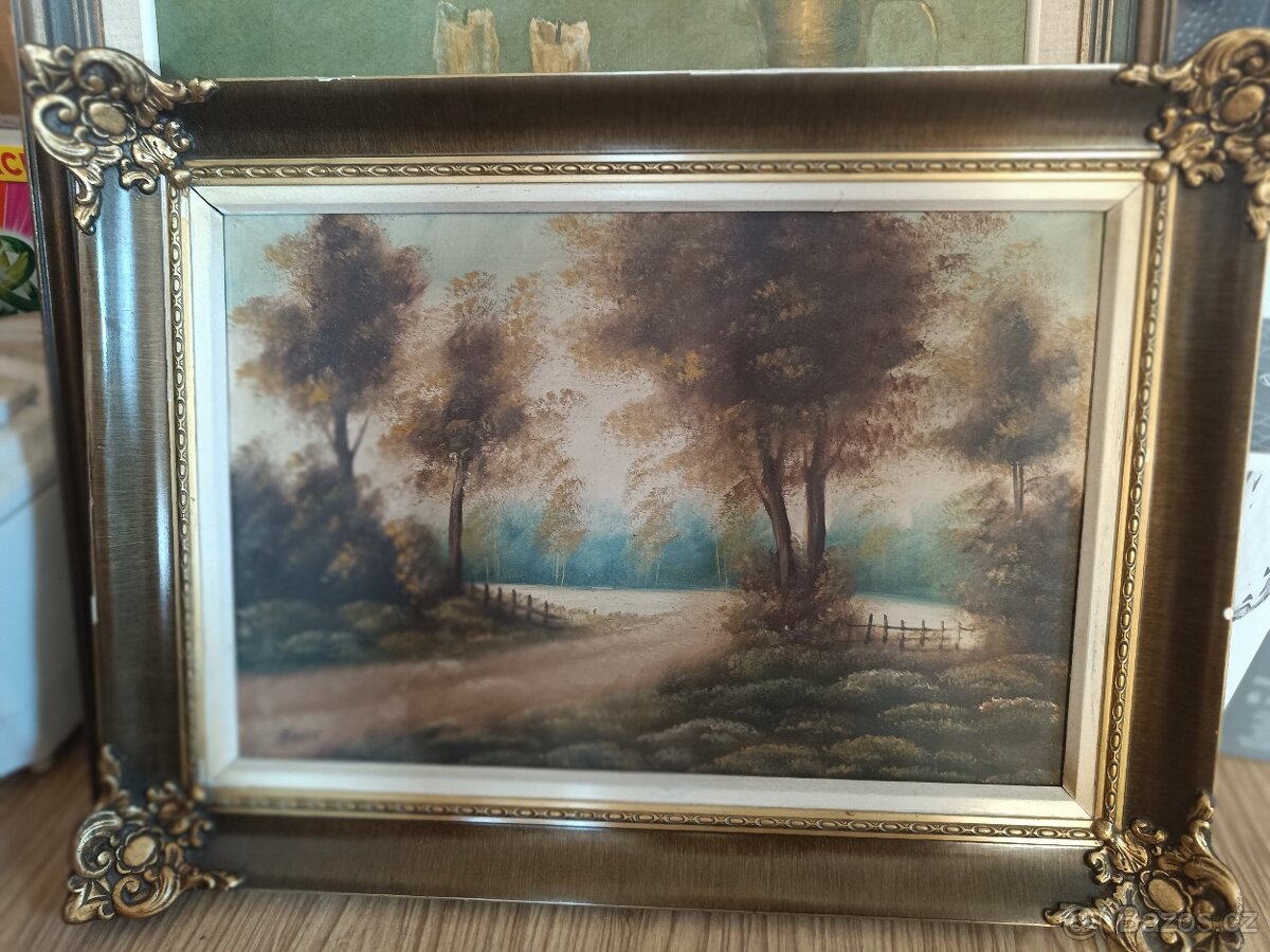 Obraz olejomalba 60x40 cm,+ rám signovano