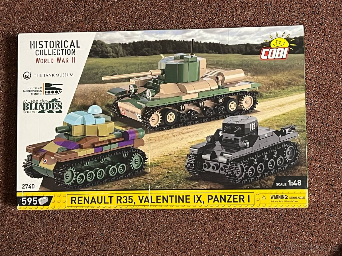 NOVÉ COBI 2740 TANKY Renault R35,Valentine IX, Panzer I