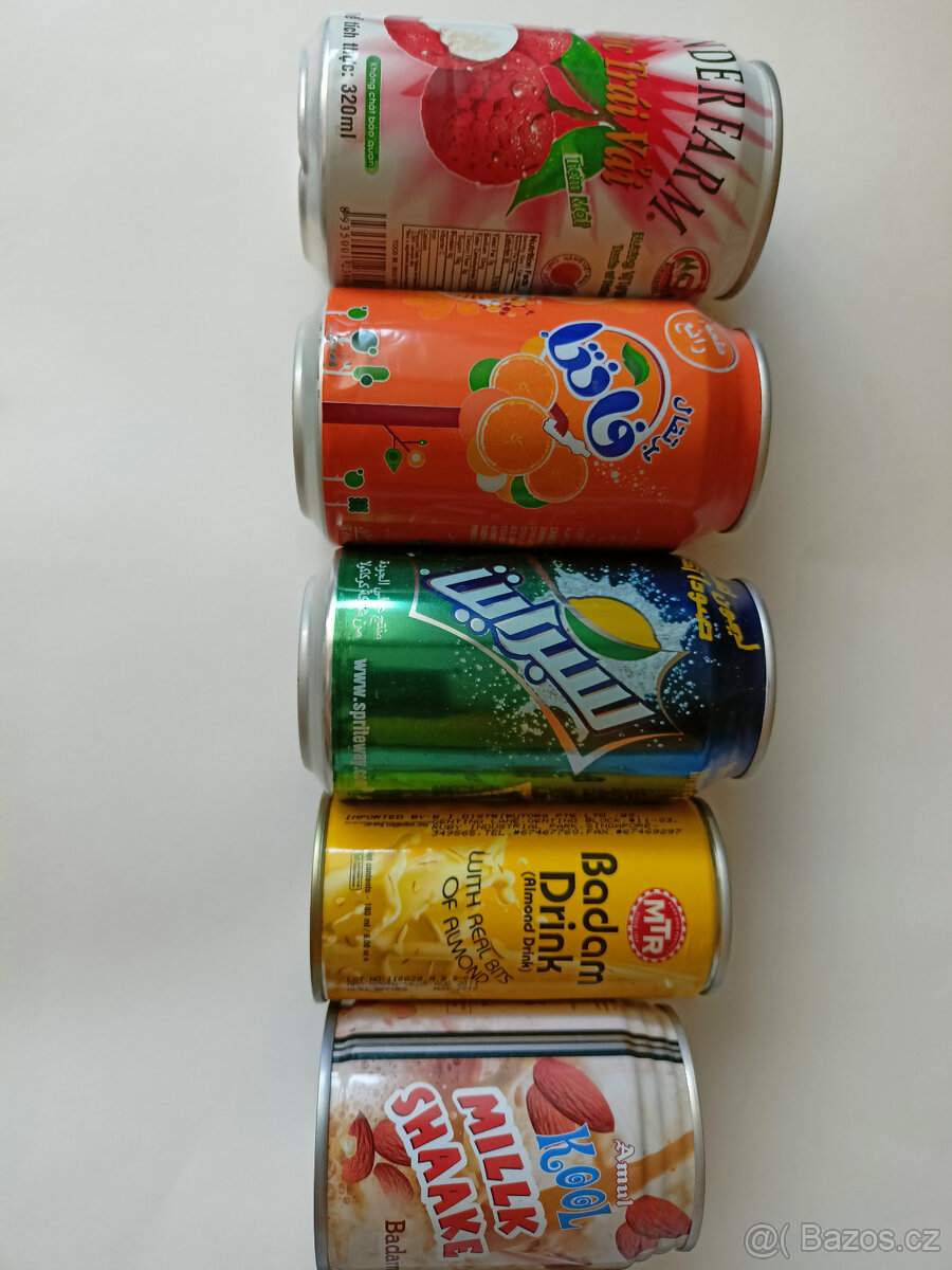 Prodám "exotické" plechovky od nápojů