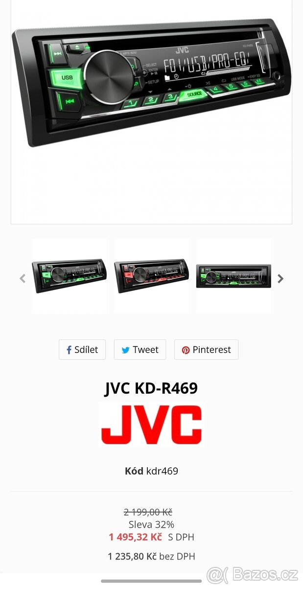 Autorádio JVC KD-R649