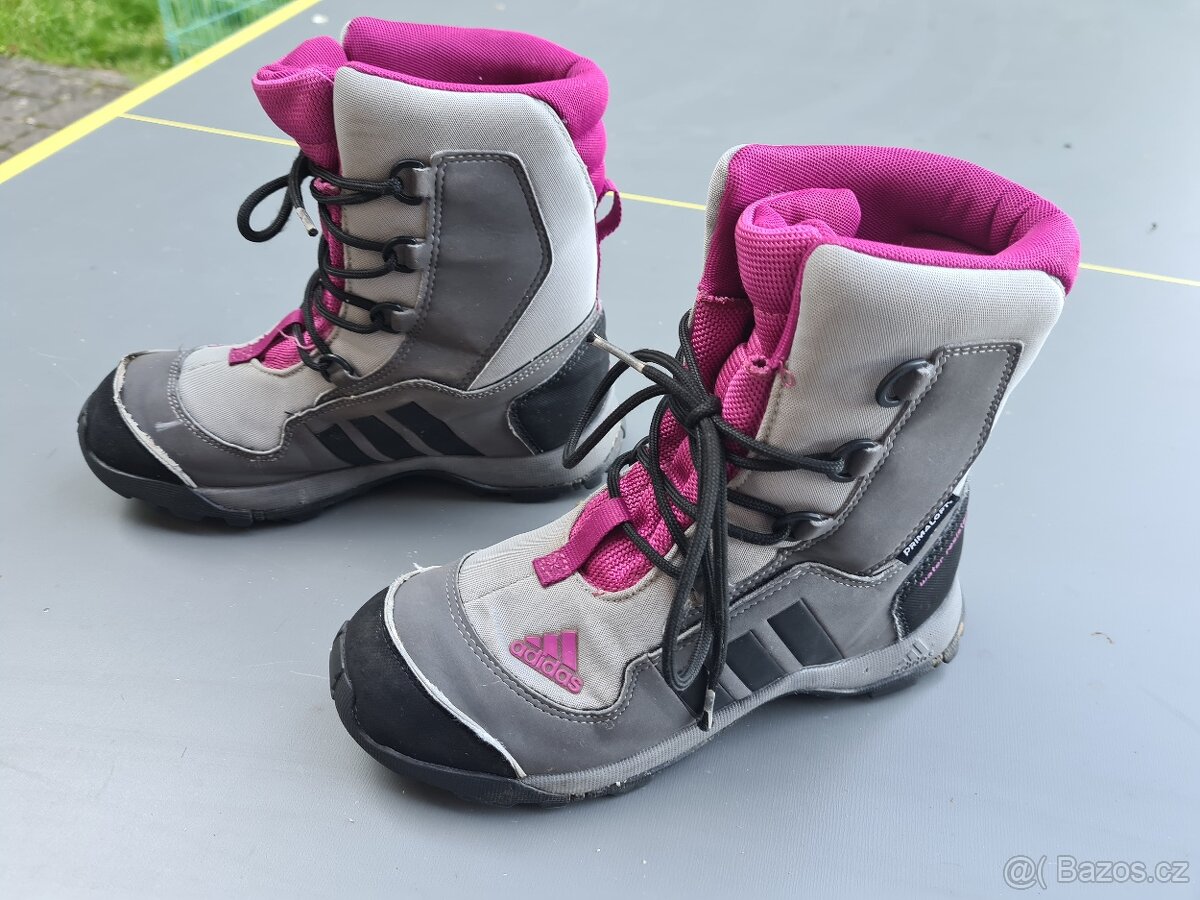 Zimní vysoké dívčí boty Adidas vel.34