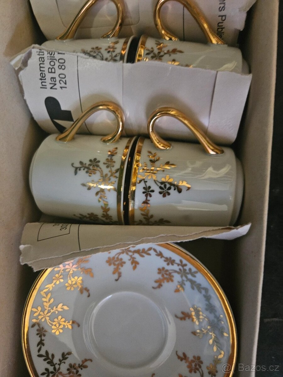 Kávová souprava (pozlacená)