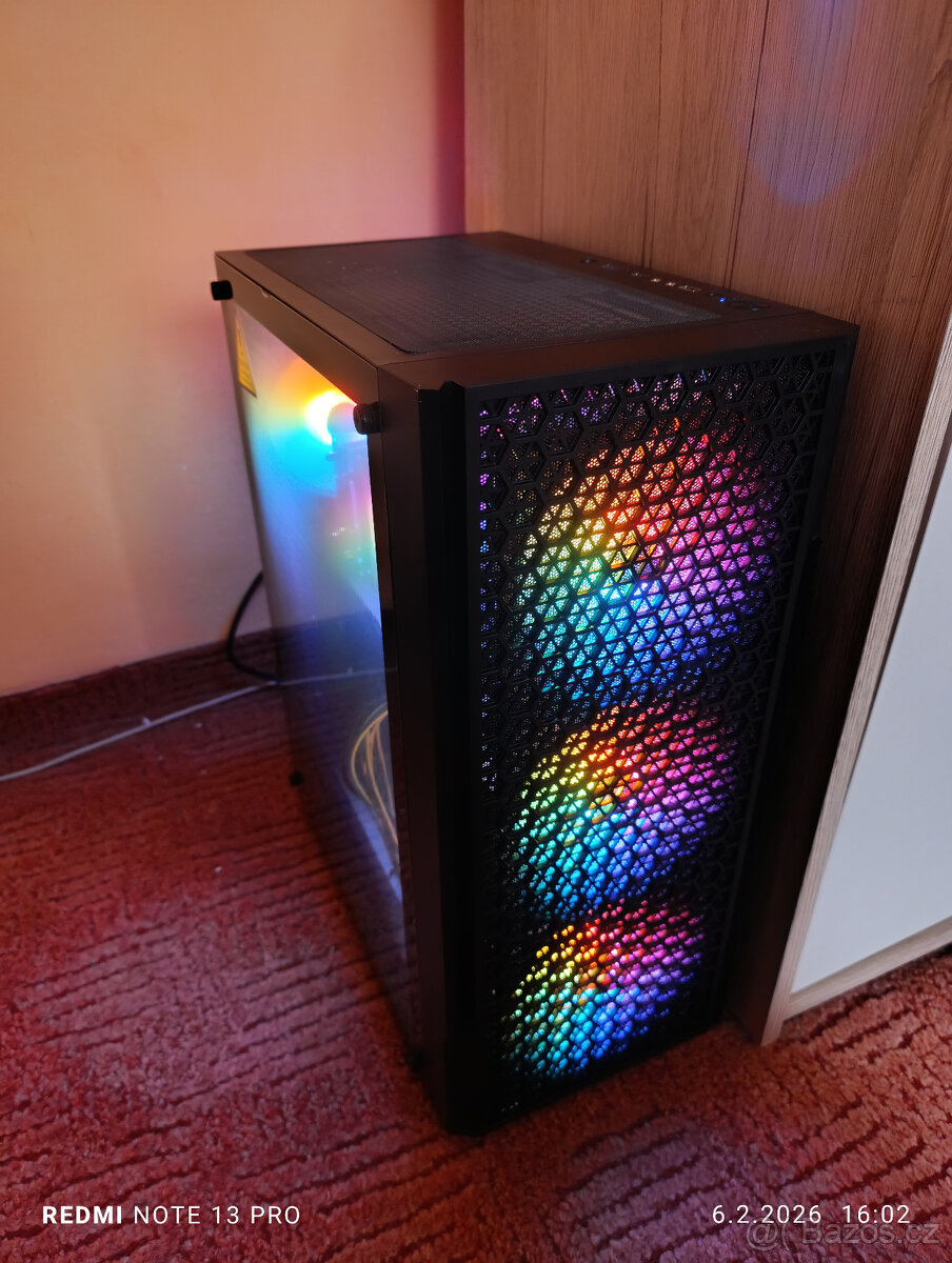 Herni PC - Ryzen 3600, 16GB RAM, NVME+HDD, 6600XT, WIN11