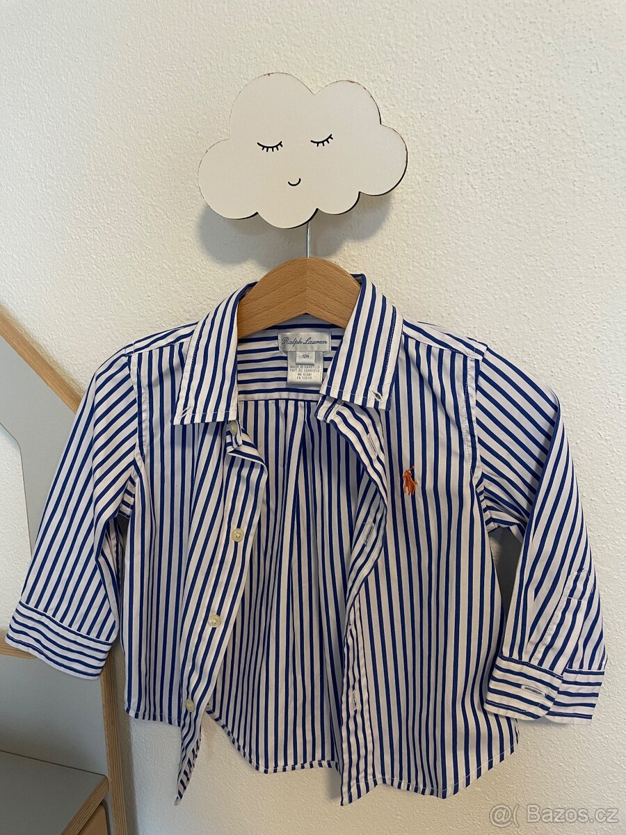 Dětská bavlněná košile Polo Ralph Lauren; 12m