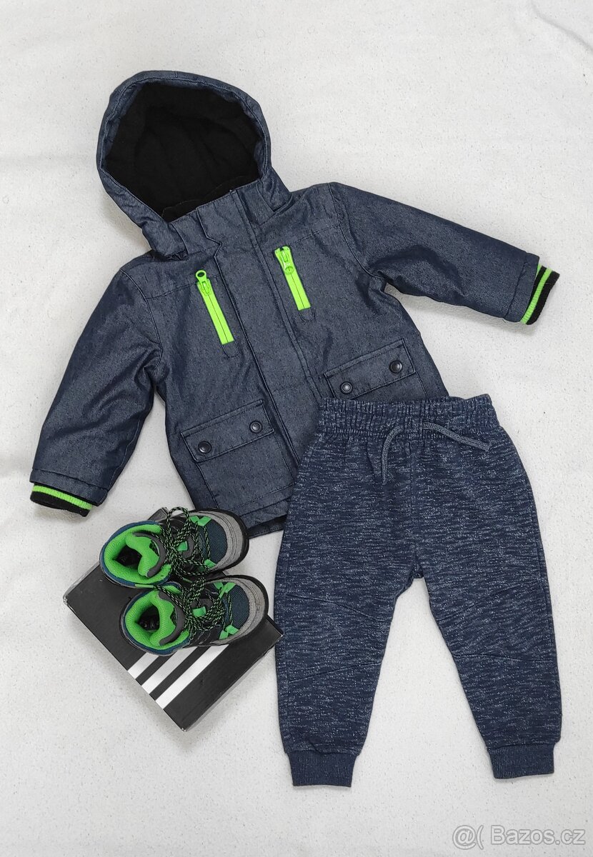Boty Adidas vel.23, bunda + teplaky vel.86