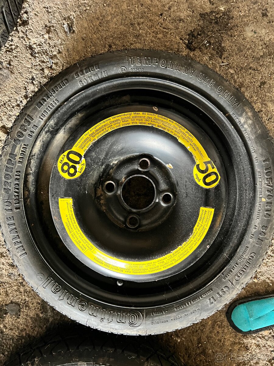 Rezerva, dojezdové kolo 4x100 R14