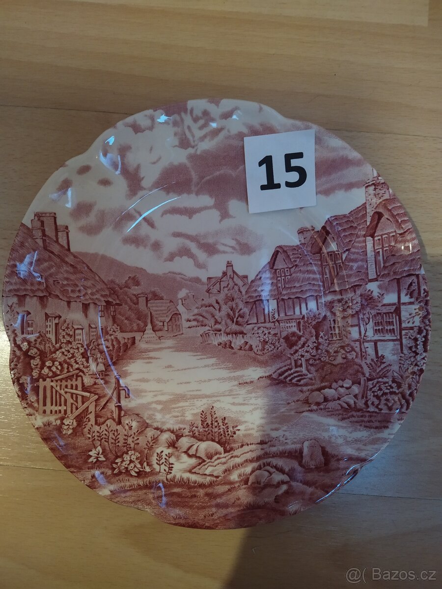 Anglický porcelán č.15 dezertní talíře