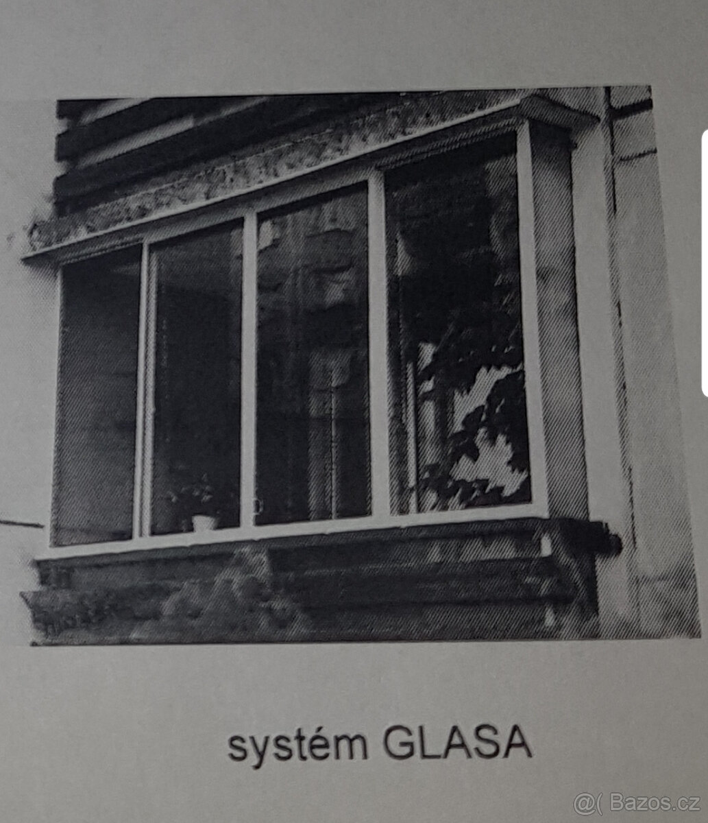 Zasklení balkonu-Lodžie-systém Glasa vč.žaluzie