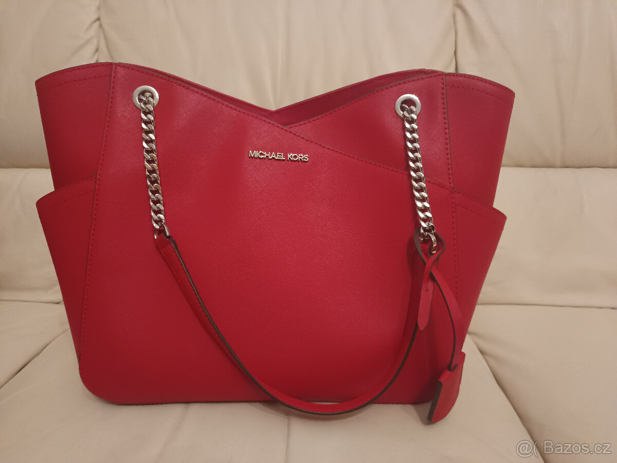 Červená nová kabelka Michael Kors