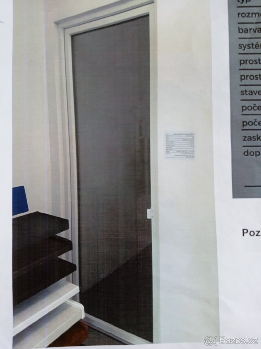 Balkonové dveře pravé, bílé, 2460x950, poz.8