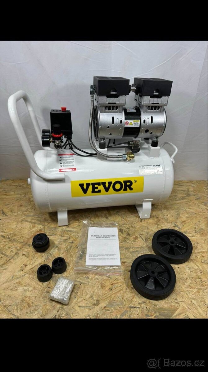 Vzduchový kompresor 50L 750 W, přenosný kompresor 8 bar