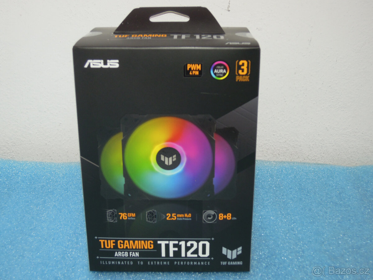 SET 3ks ASUS TUF GAMING TF120 ventilátory ARGB