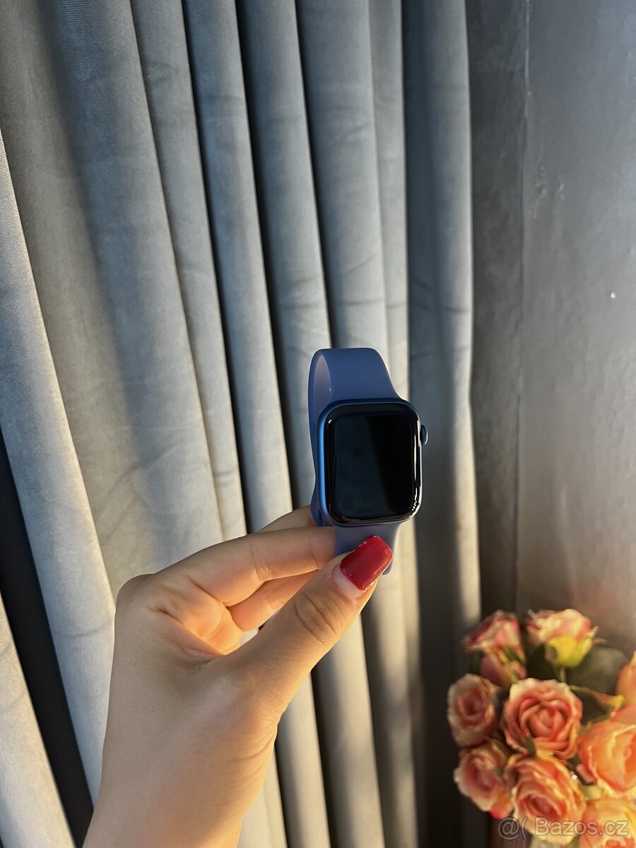 Apple watch 7 45mm modré 100% baterie