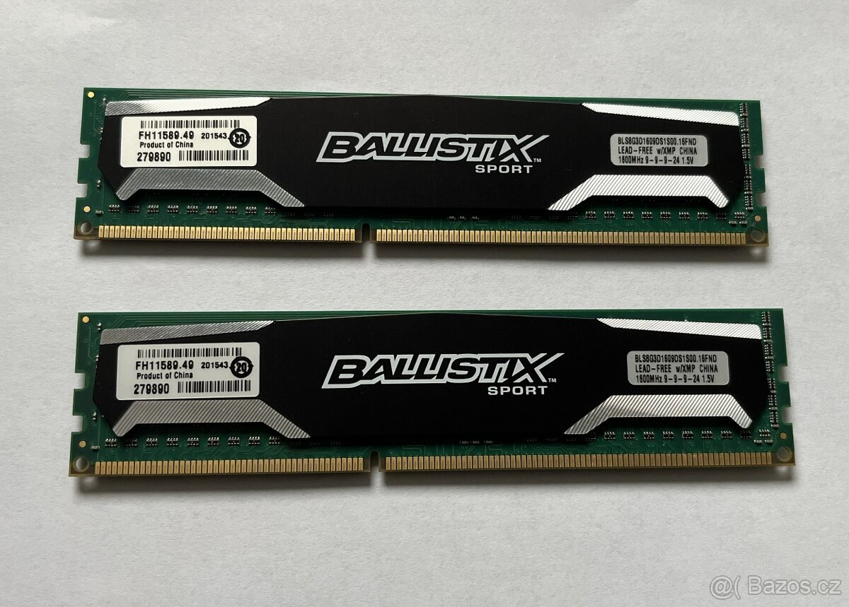 DDR3 1600MHz 16GB Crucial Ballistix