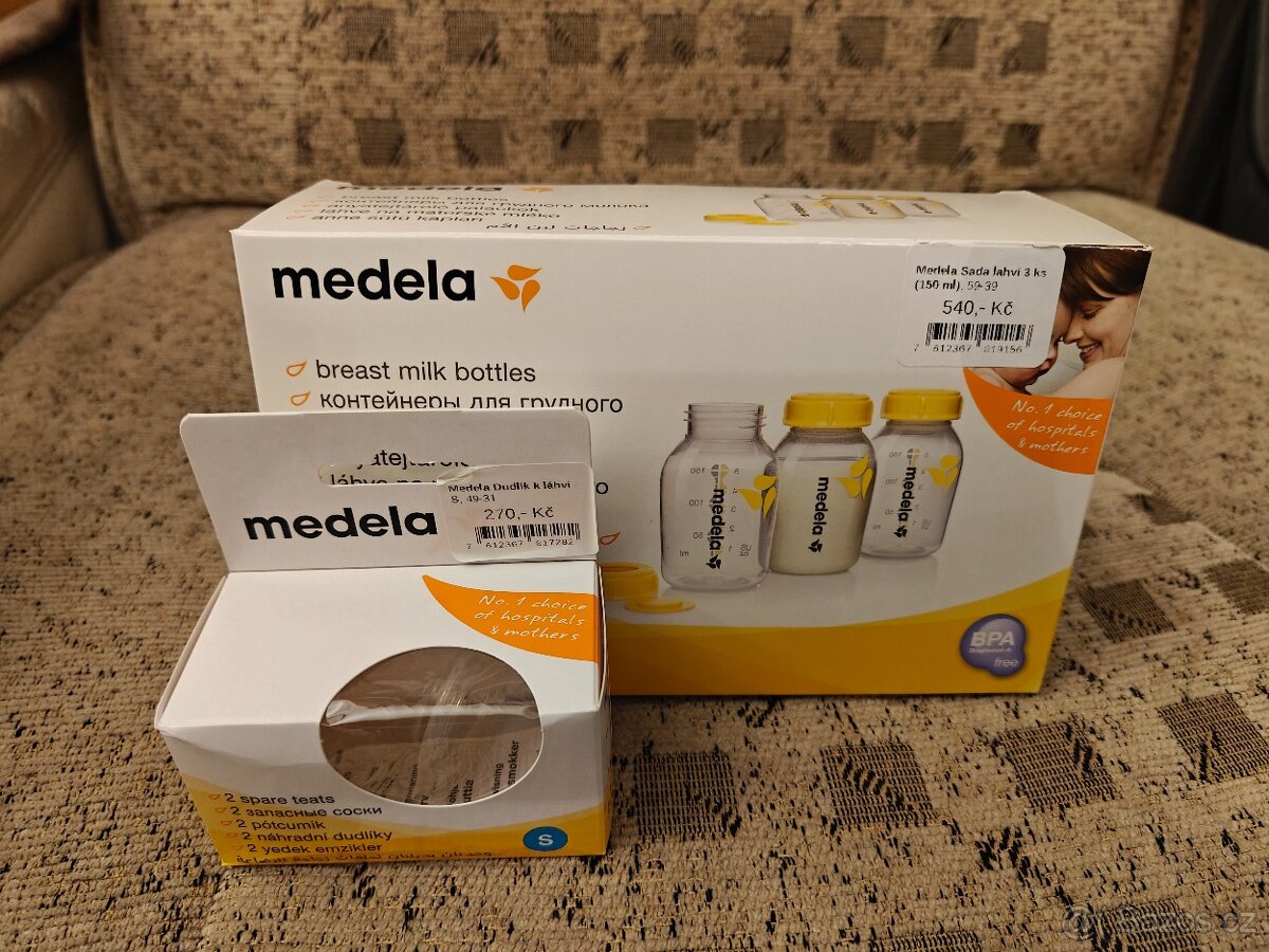 Lahvičky a savicky Medela