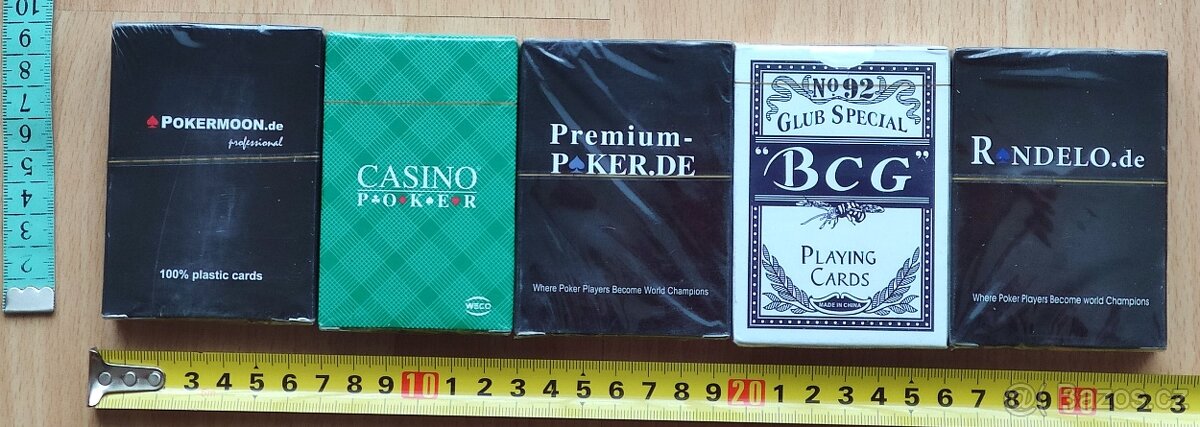 Karty na poker, nové, originál zabalené