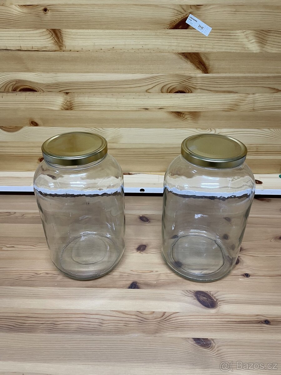 200ks Zavařovací sklenice 3,6l s víčkem