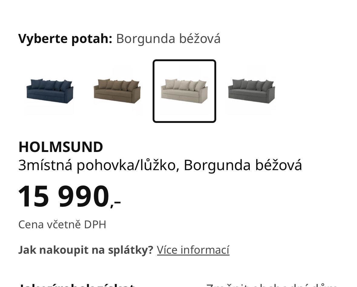 Rozkladaci sedacka Ikea