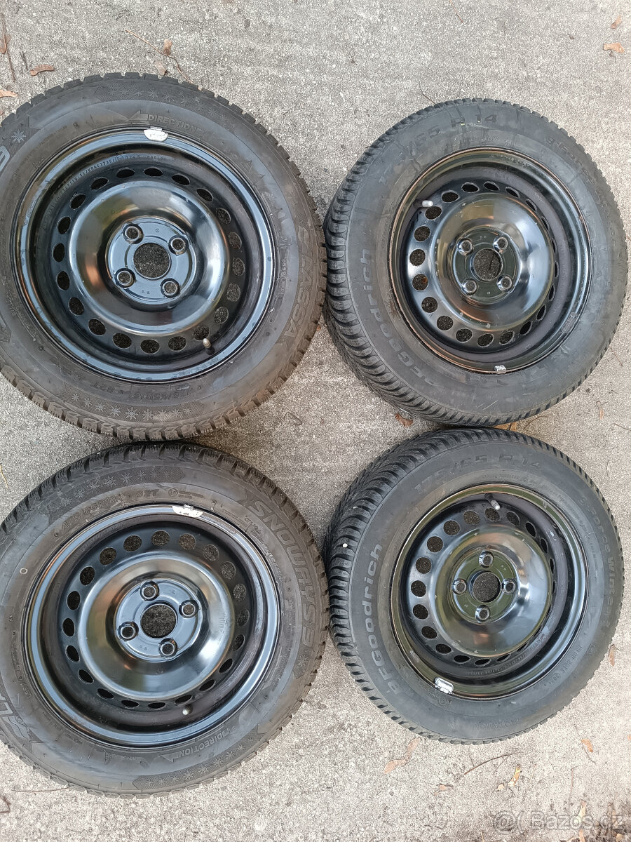 Hyundai i10 - disky 5,5x14 et47 + čidla + ZIMNÍ 175/65/14