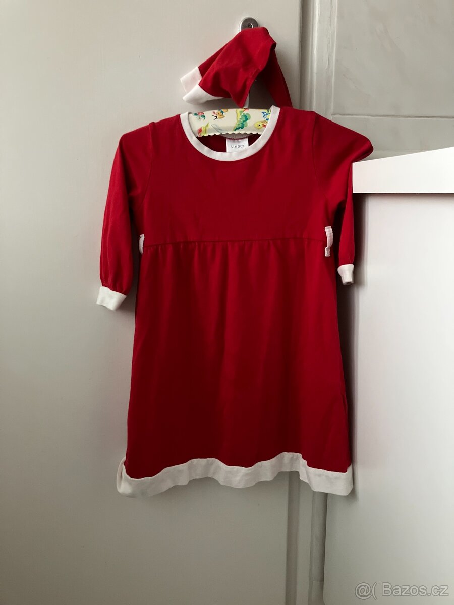 Vánoční luxusní šaty LINDEX vel. 92 se šátkem