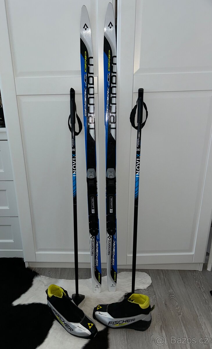 Běžky Tecno Pro Spark Grip JR 130 cm- SNS,hůlky 100 cm,boty