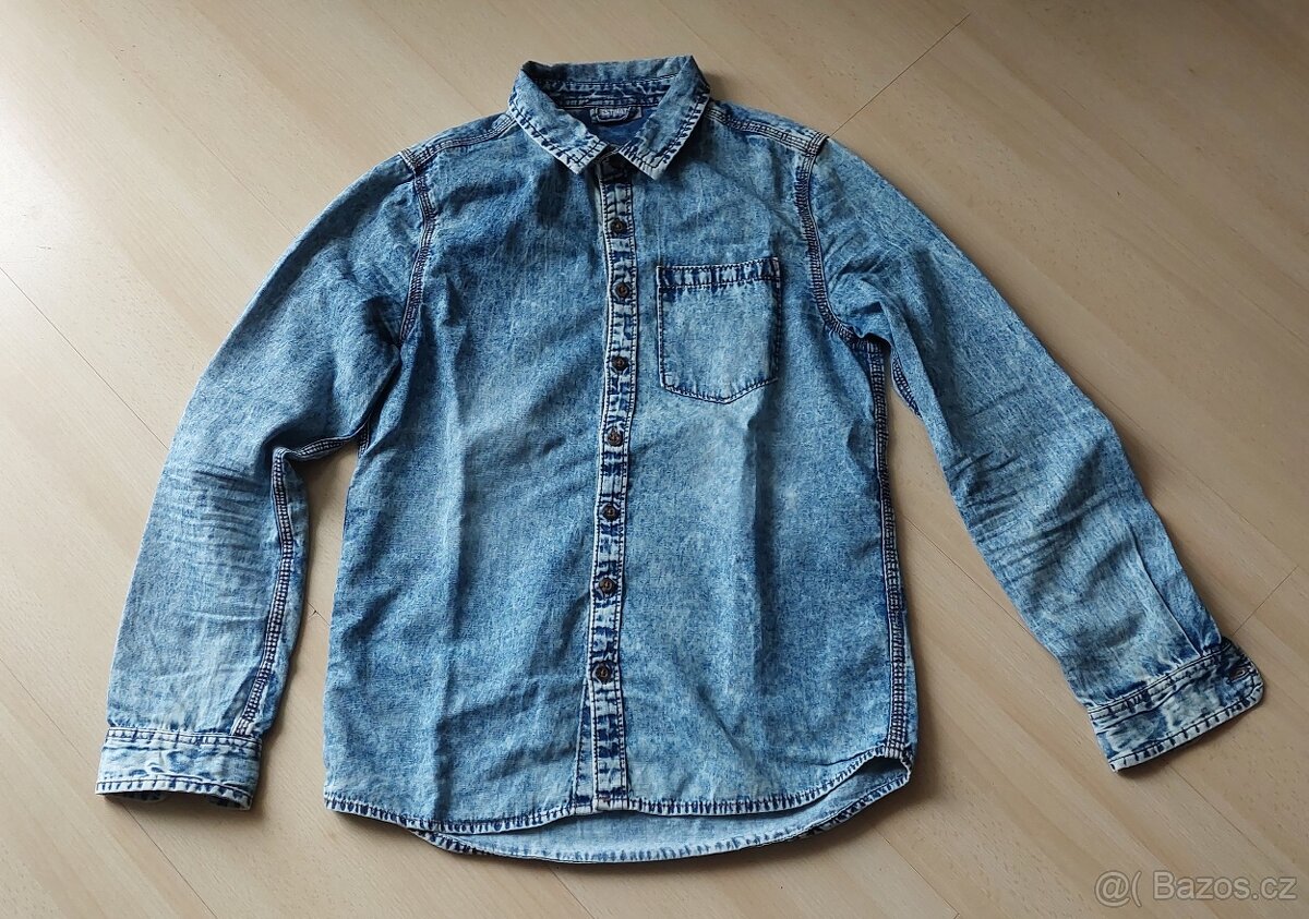 Dětská chlapecká džínová košile vel.164