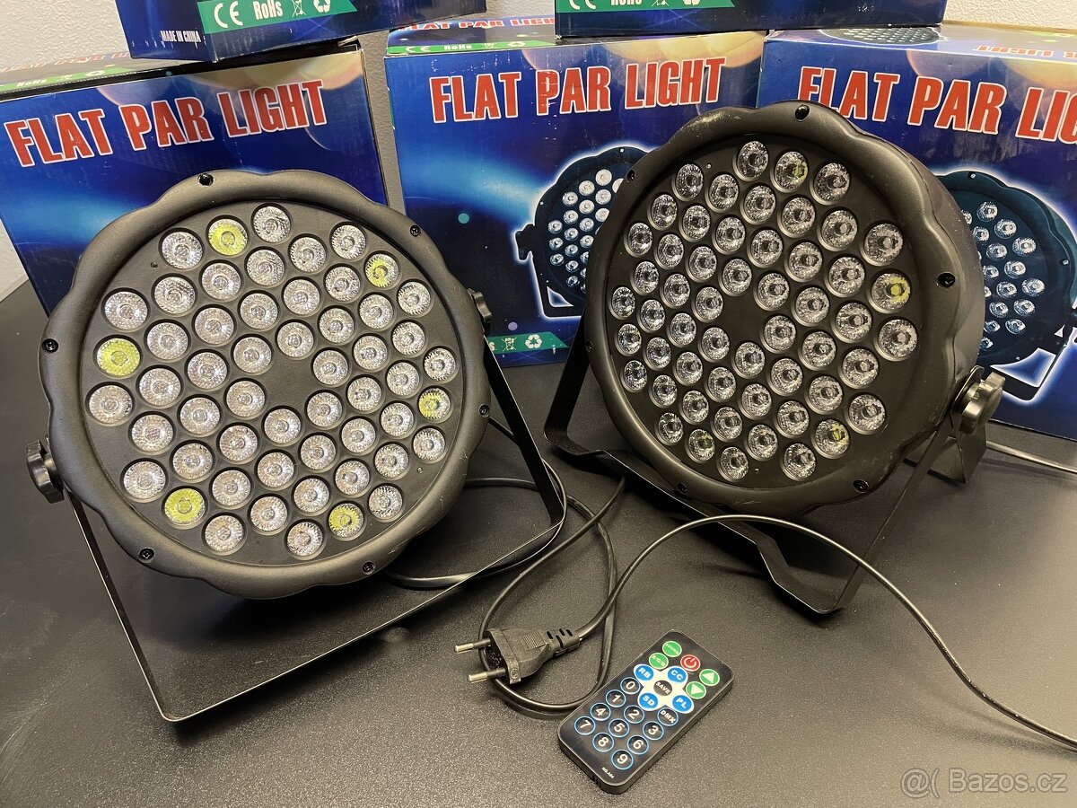 LED PAR 54LED RGBW s dálkovým ovládáním / DMX 512