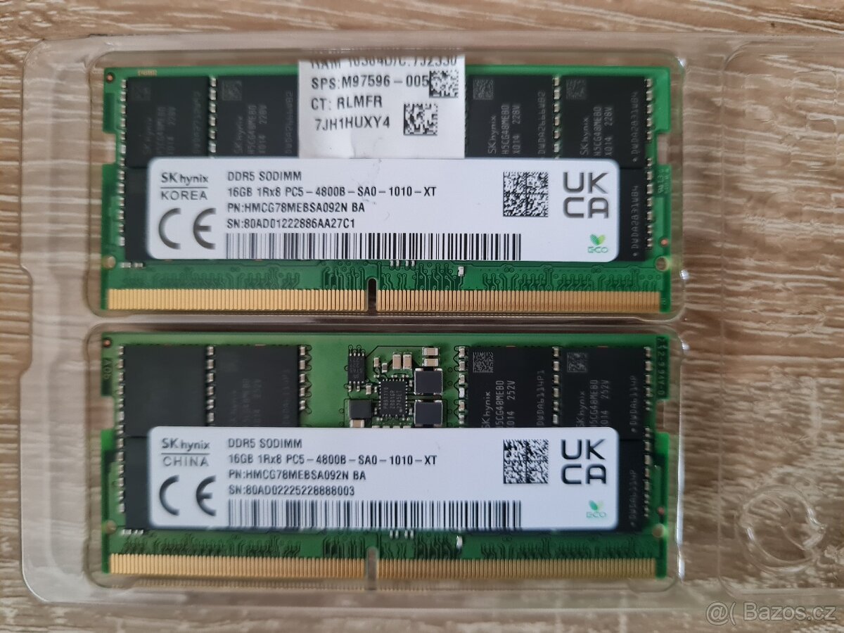 Hynix 32GB (2x16GB) DDR5 4800MHz CL40 SO-DIMM