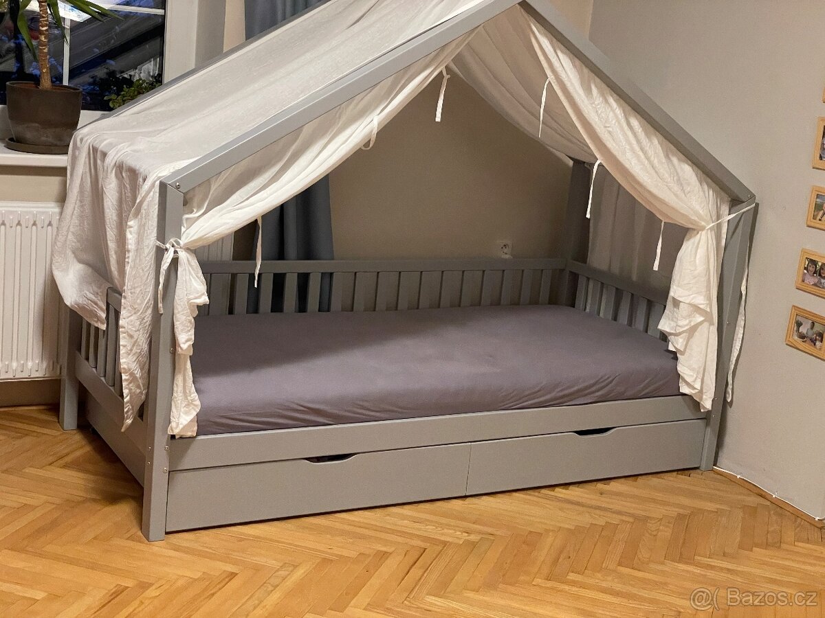 Domeckova postel HouseBed Plotek Duo Plus