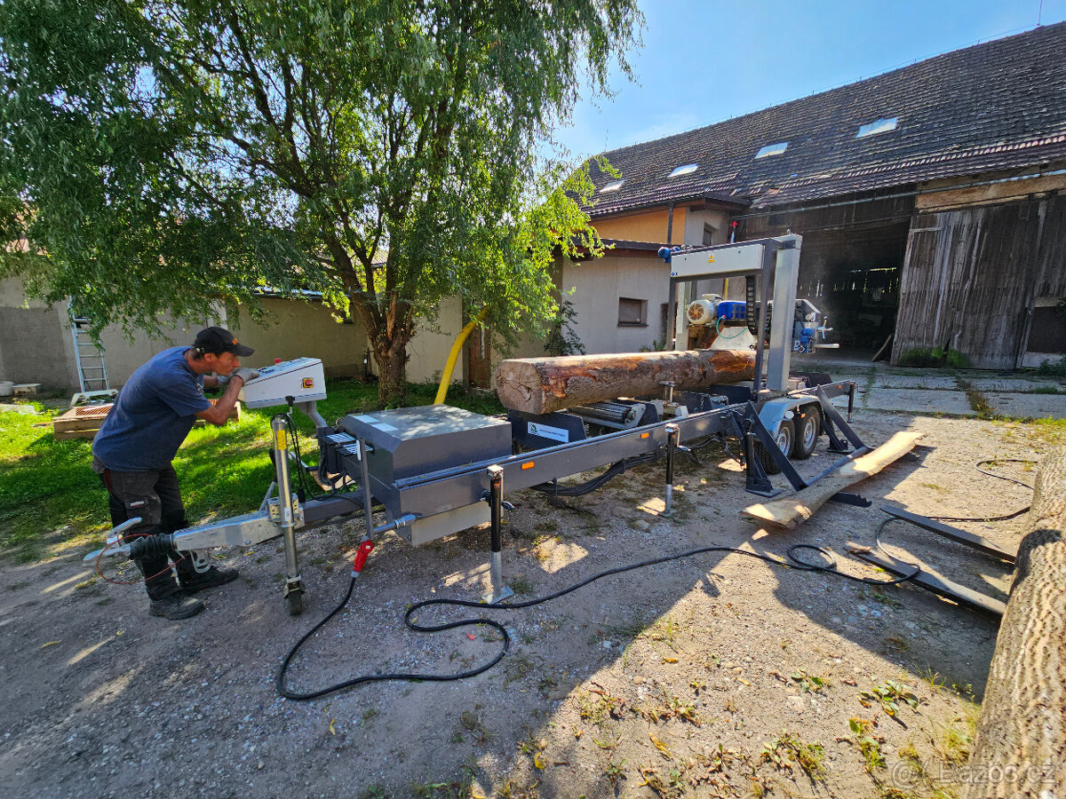 Prodám Mobilní pásovou pilu TP-600 , stav pily jak Nové