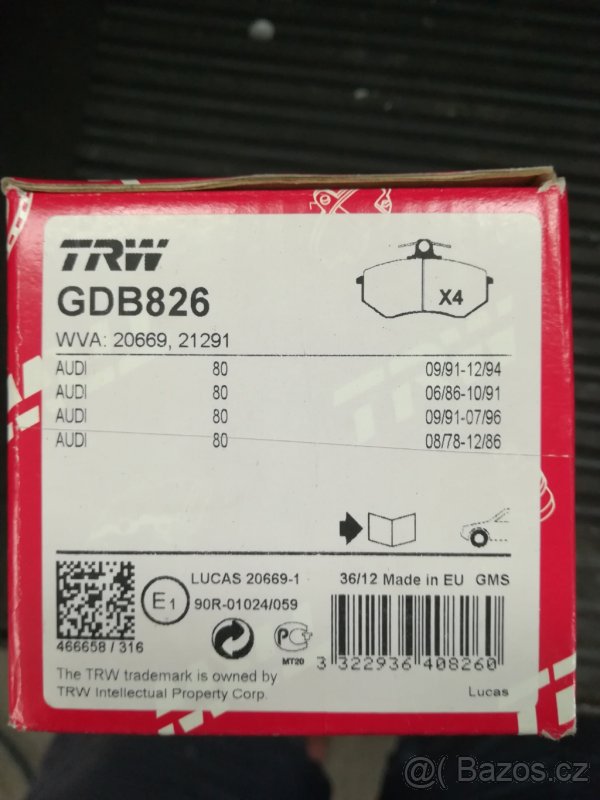 Brzdové destičky Audi , VW