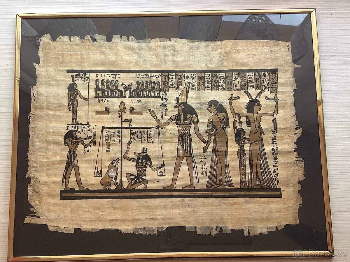 Papyrus Egypt “zlatý” rám