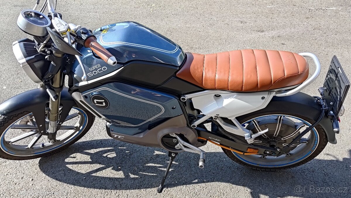 Elektromotocykl Super Soco TC modrý