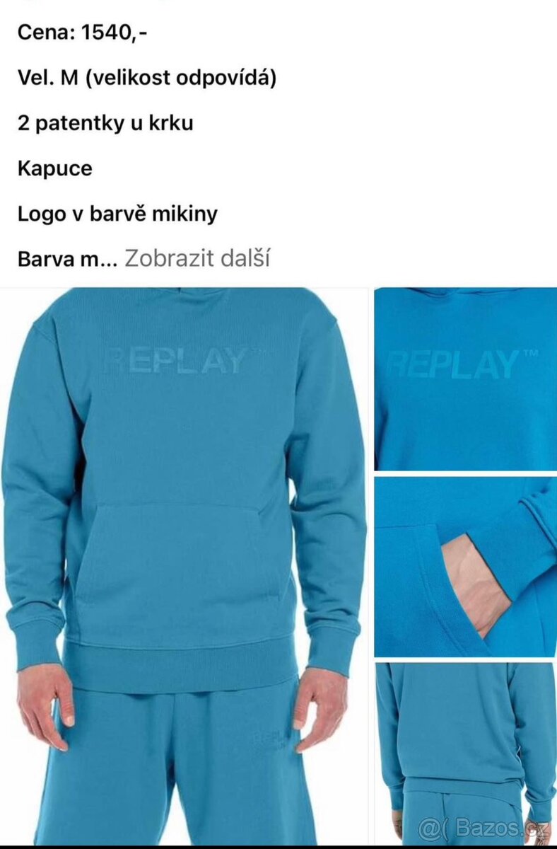 Mikina Replay Nová pánská