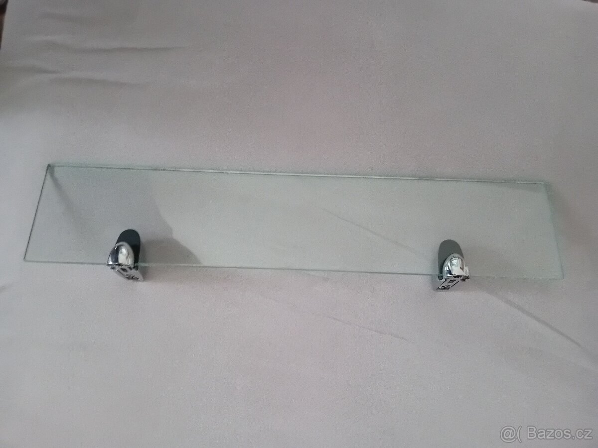 2x malá a 2x velká skleněná polička