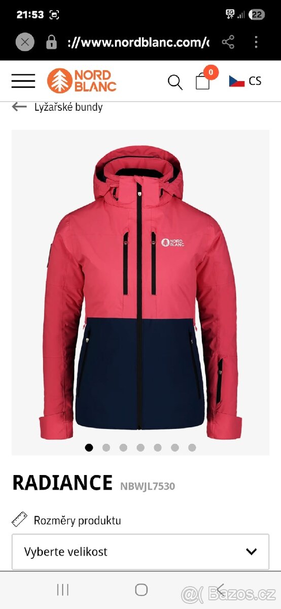 Prodám dámskou zimní lyžařskou bundu