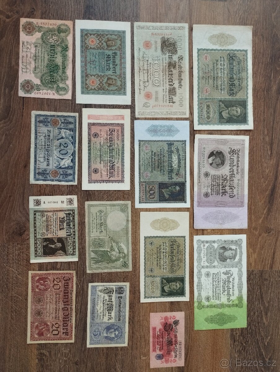 Staré německé bankovky