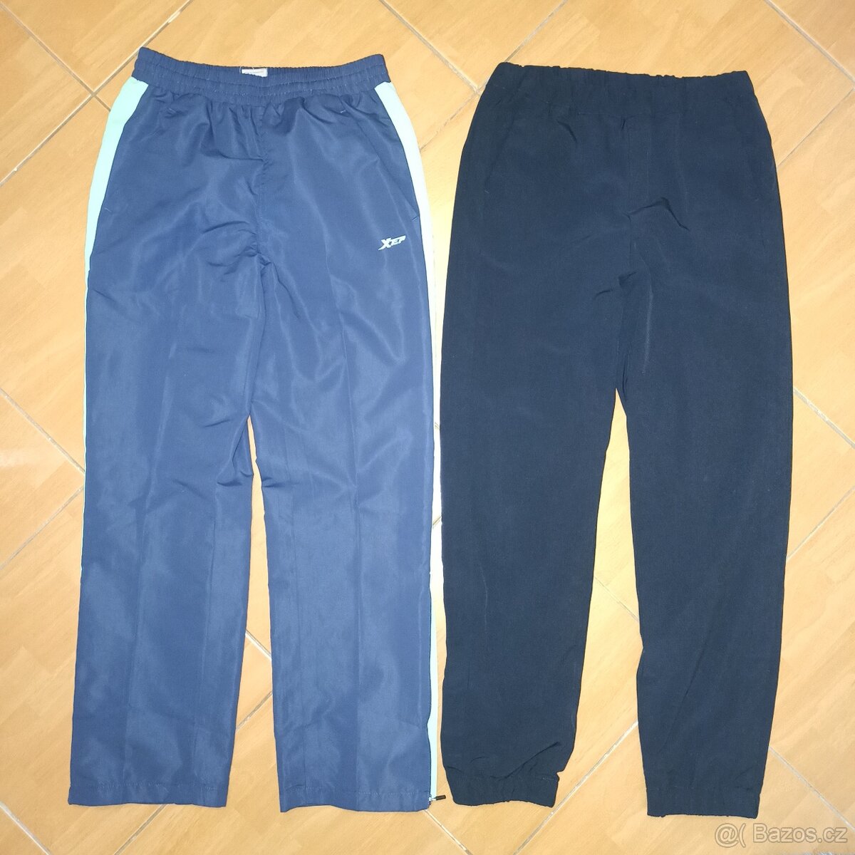 Zateplené a šusťákové kalhoty, vel. 145-155