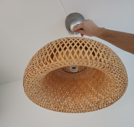 Stropní svítidlo - Bambusová lampa Boja 45 cm