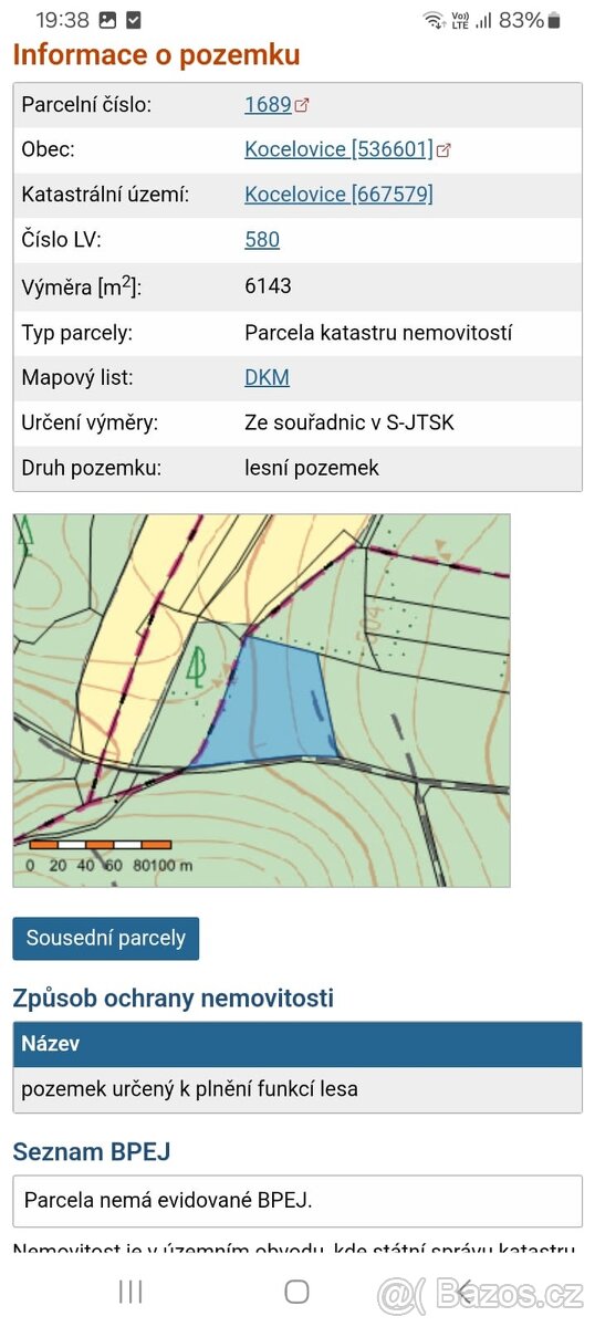 Prodám lesní pozemky