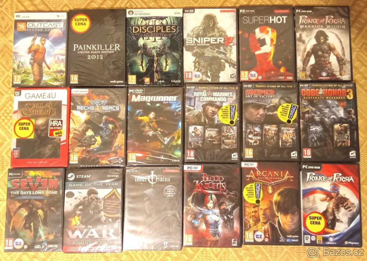 nové, nerozdělané PC hry ve folii, levně + HRY ZDARMA