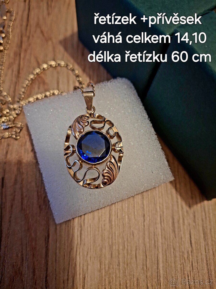 Zlatý řetízek z přívěskem