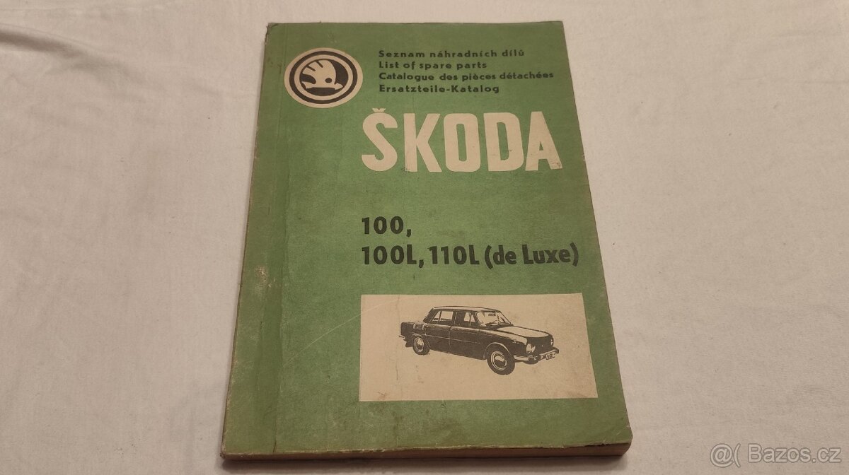 ŠKODA 100 - 100L - 110L - seznam náhradních dílů Š100 Š110