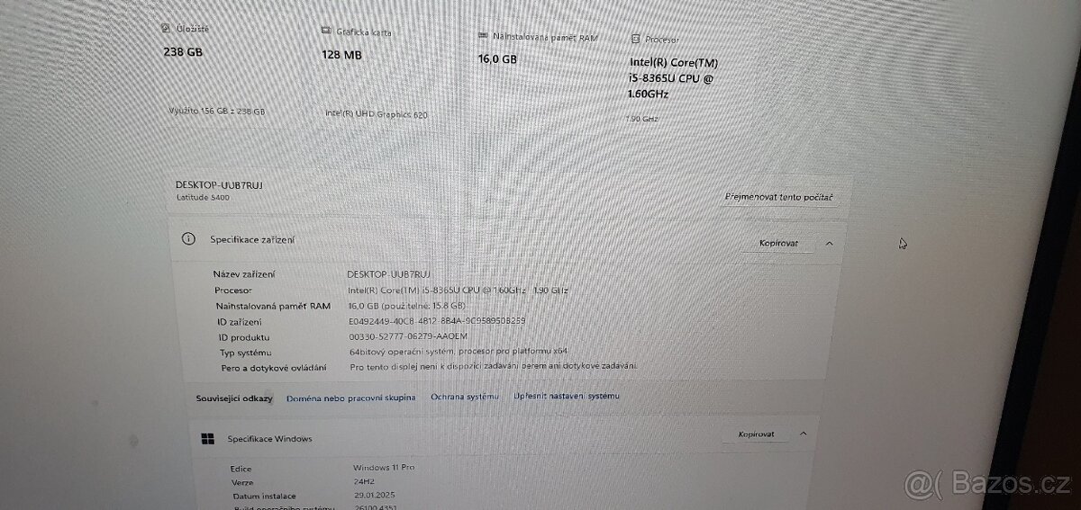 Dell 5300-Intel i5-8365U/16gbDDR4/256gbSSD
