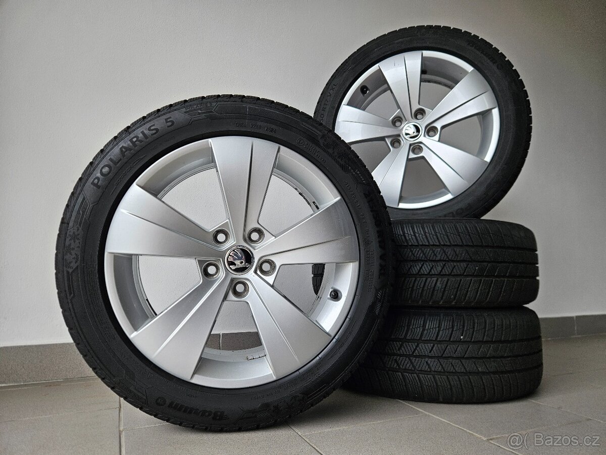 Orig. Skoda 5x112 Zimní Barum 215/50/17 - Zánovní