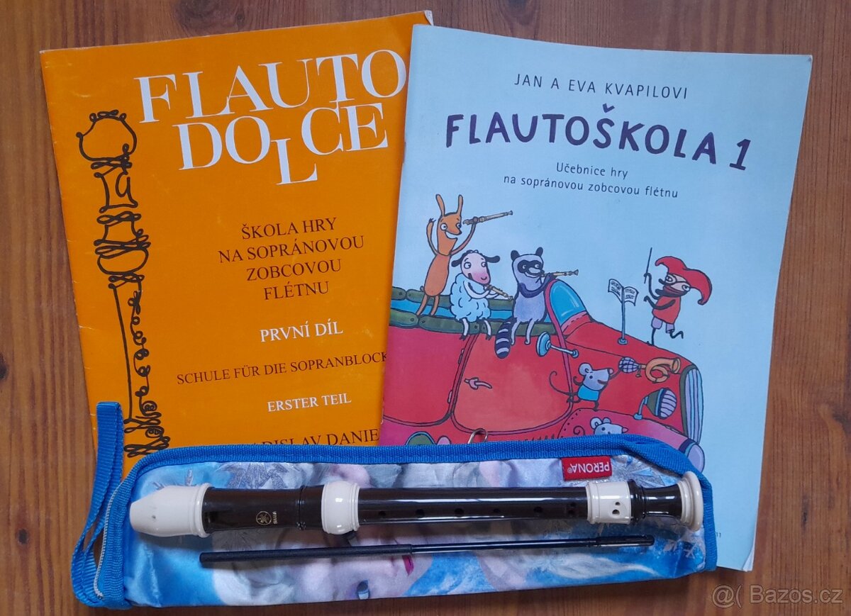flétna YAMAHA + knihy pro začátečníky