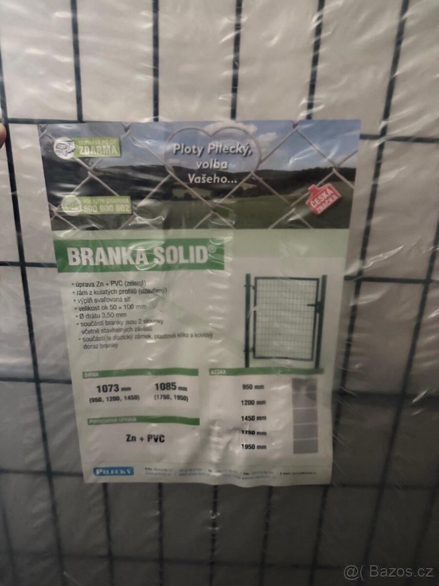 plotová branka 95cm x 95cm