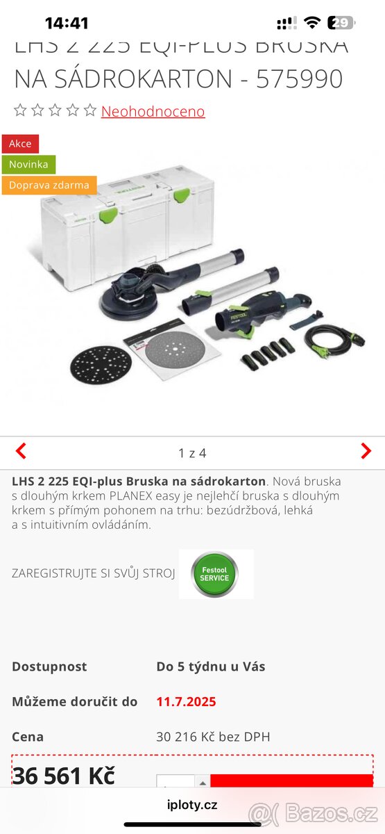Festool lhs 2 225 EQI s vakem